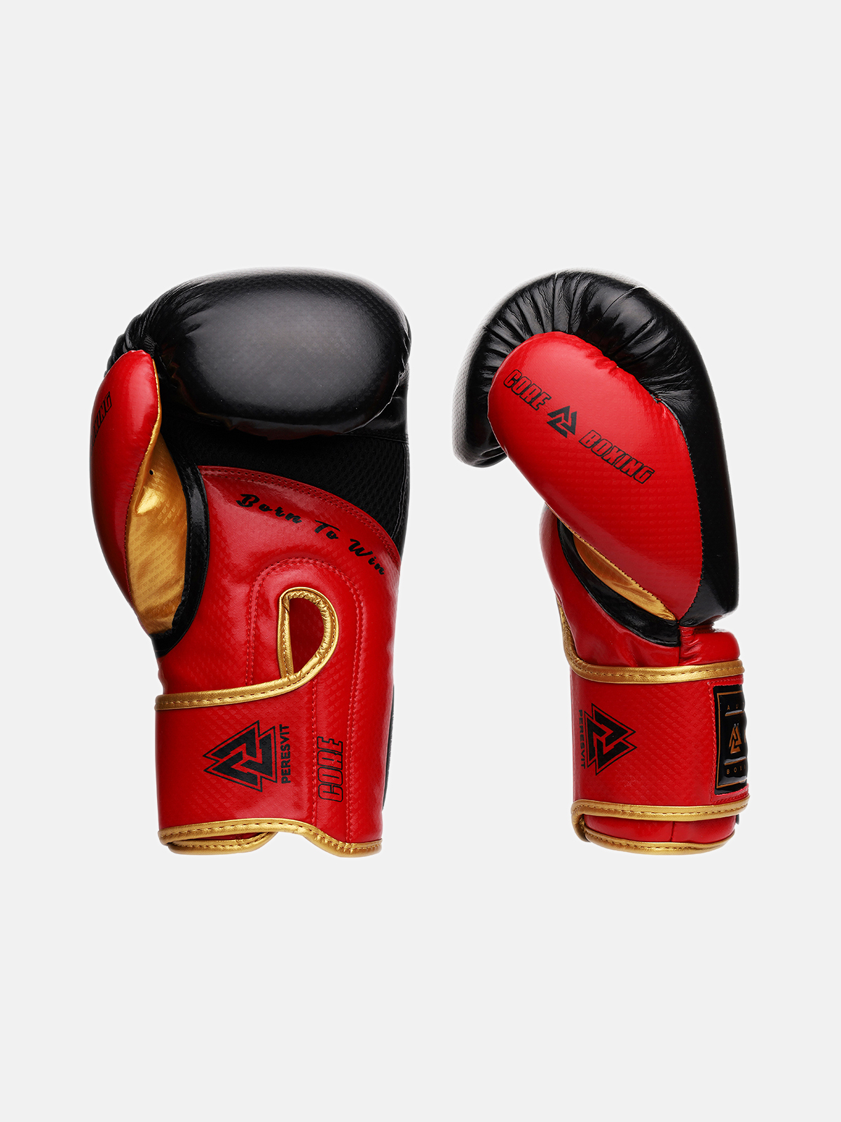 Peresvit Core Boxing Gloves Black Red Yellow, Photo № 2